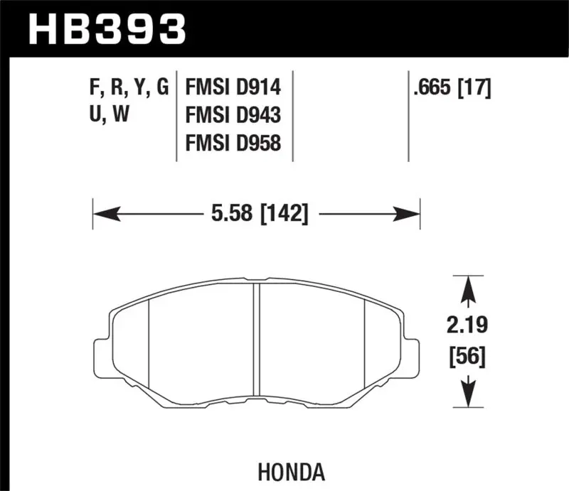 Hawk 13-15 Honda Civic Si Dtc-60 Front Race Brake Pads 1