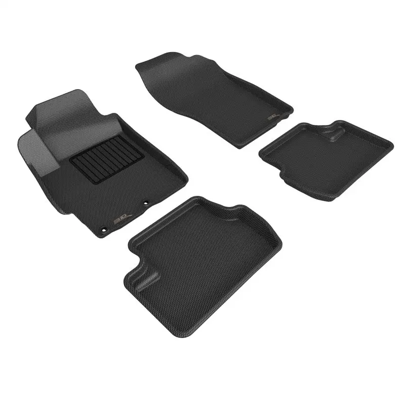 3D Maxpider 08-15 Mitsubishi Lancer Evolution X Kagu 1St 2Nd Row - Floor Mat Set (Black) 1