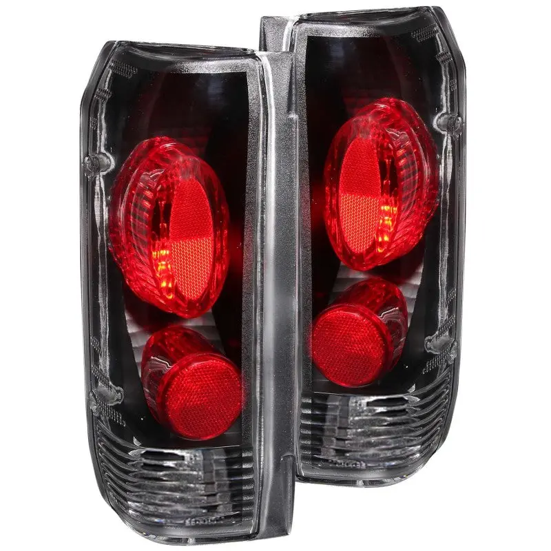 Anzo 1989-1996 Ford F-150 Taillights Black 1