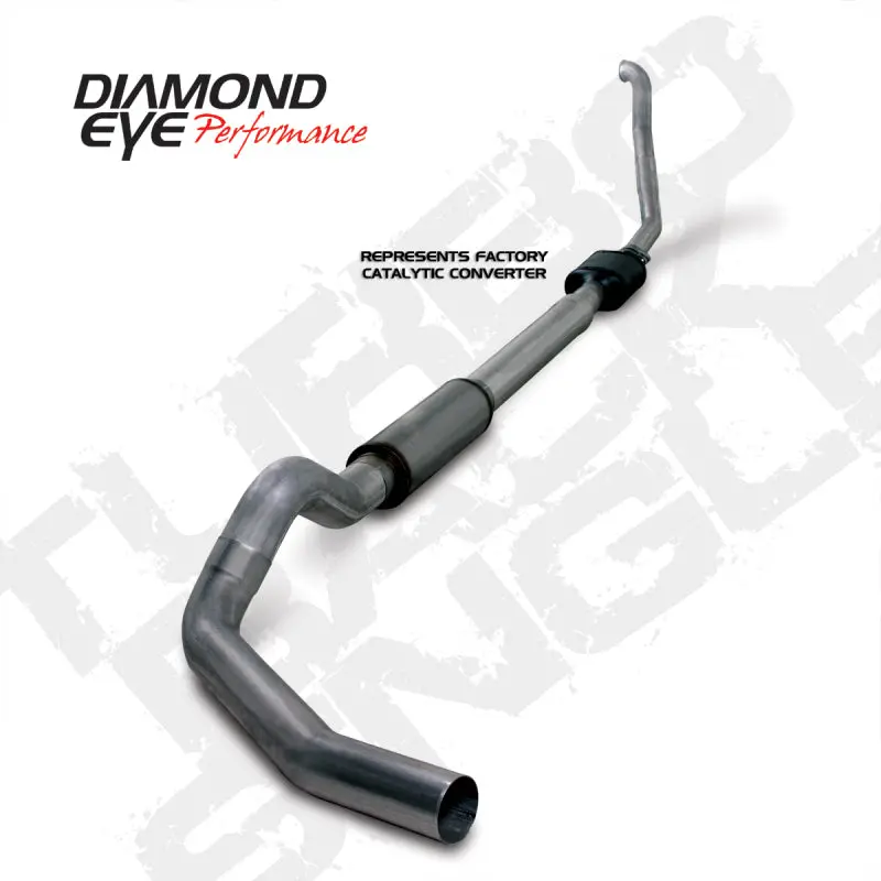 Diamond Eye Kit 5In Turbo Back Sgl Ss: 94-97 Ford 7.3L F250/F350 Pwrstroke Nfs W/ Carb Equiv Stds 1