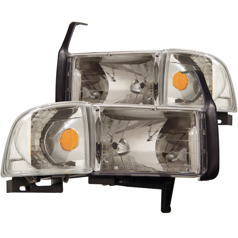 Anzo 1994-2001 Dodge Ram Crystal Headlights Chrome 1