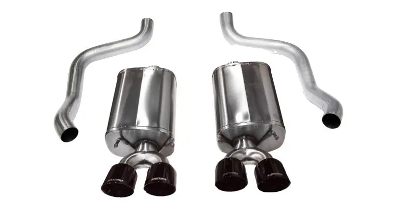 Corsa 2009-2013 Chevrolet Corvette C6 6.2L V8 Black Sport Axle-Back Exhaust 1