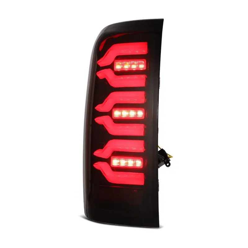 Alpharex 14-18 Chevy Silverado 1500 Luxx-Series Led Tail Lights Black/Red W/Activ Light/Seq Signal 2