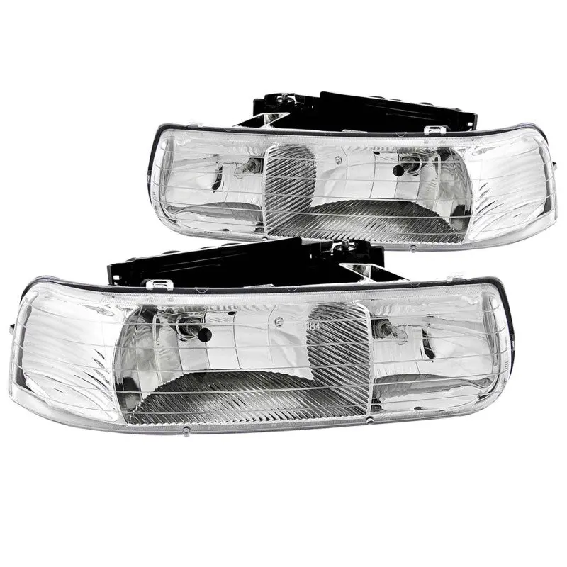 Anzo 1999-2002 Chevrolet Silverado 1500 Crystal Headlights Chrome 1