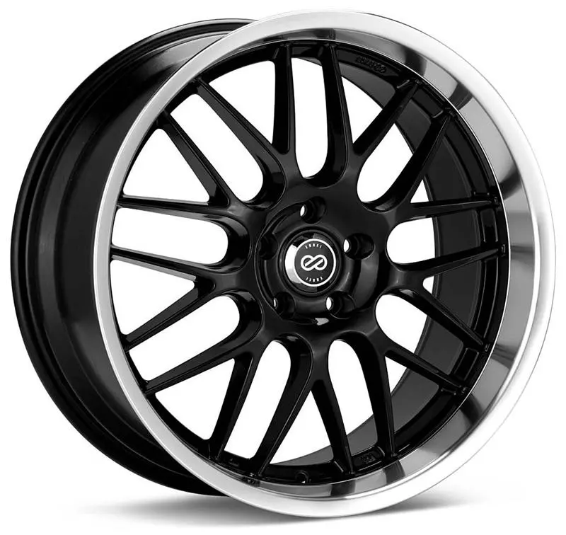 Enkei Lusso 18X9 40Mm Offset 5X114.3 Bolt Pattern 72.6 Bore Black W/ Machined Lip Wheel 1
