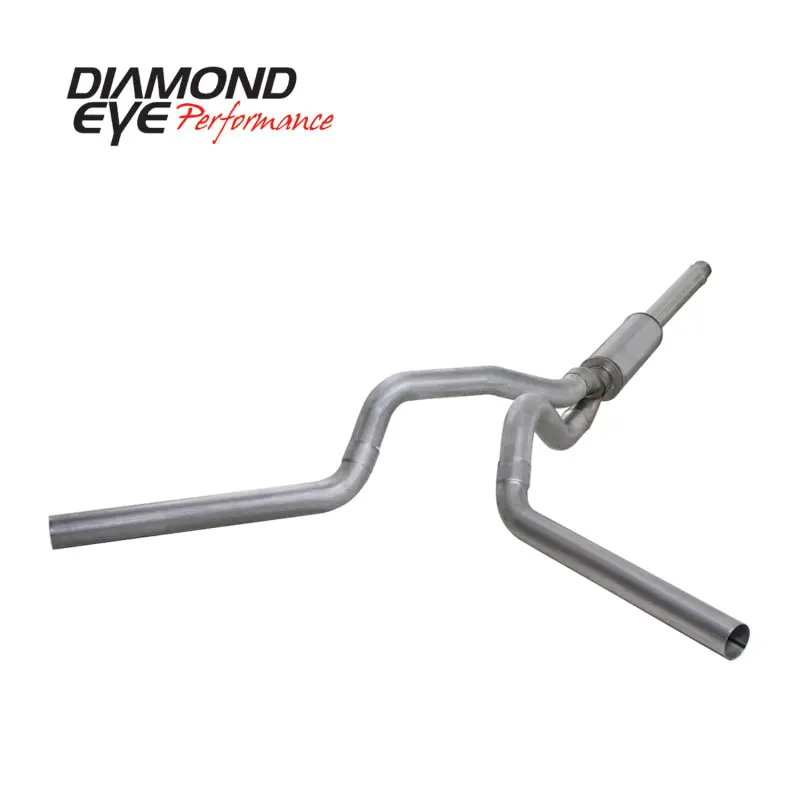 Diamond Eye Kit 4In Catback Dual Al: 94-97 Ford 7.3L F250/F350 Pwrstroke 1