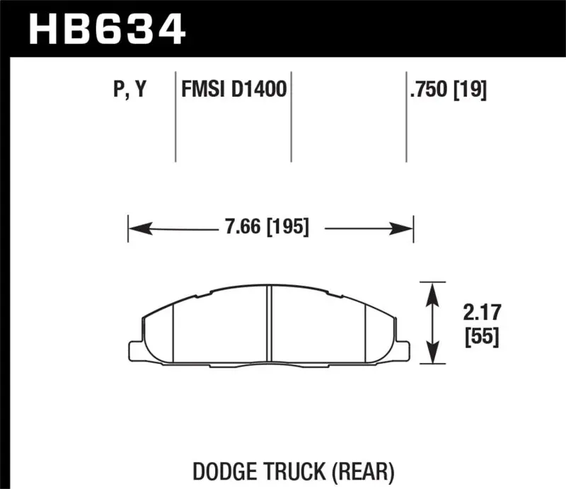 Hawk 09-14 Dodge Ram 2500/3500 Rear Lts Brake Pads 1