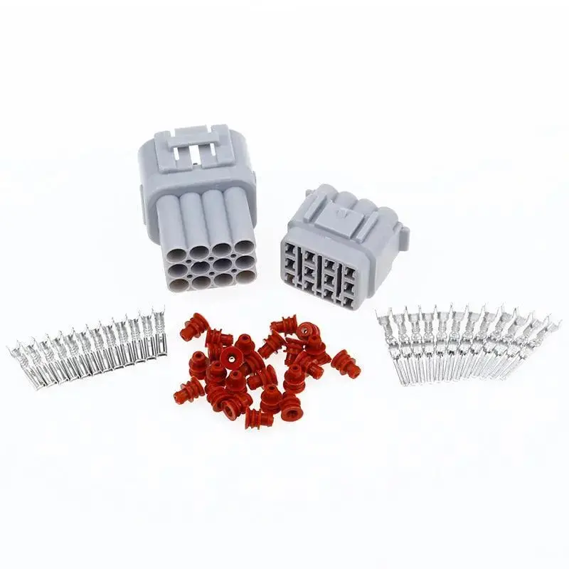 1 Set 12 Pin Way Sealed Electrical Wire Connector Plug Waterproof 2.2Mm To 2.5Mm For Auto Car 1