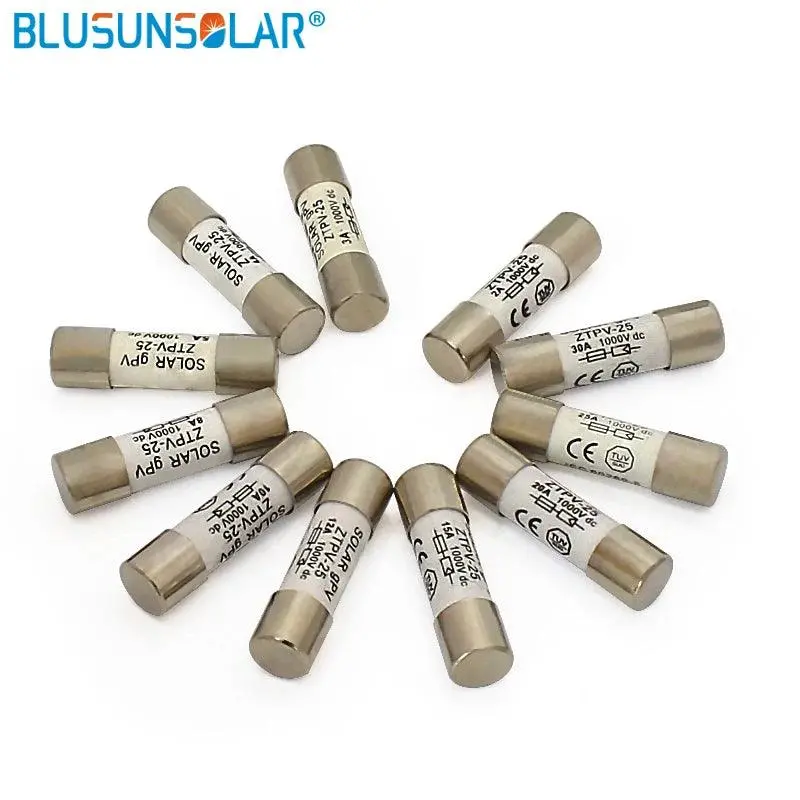 10 Pcs Lot 1000V 10*38Mm 10A 12A 15A 20A 30A Dc Pv Solar Fuse Metal Alloys For Solar Power System Protection Bx0234 3