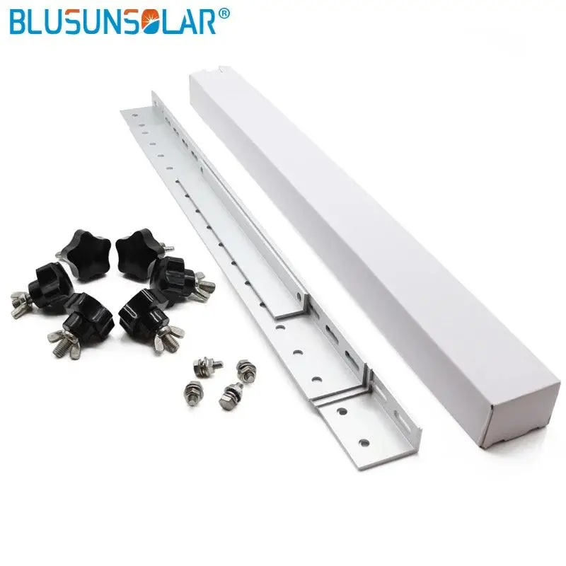 10 Set Triangle Aluminum Oblique Beam And Triangel Back Beam 550Mm 100W 300W Solar Panel Roof Mounting Bracket For Van 1