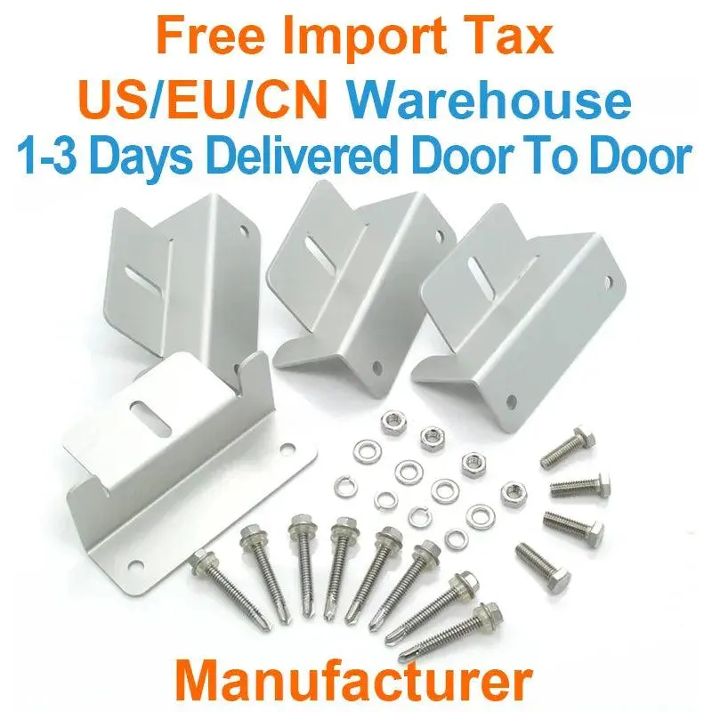 10 Sets 100% Aluminum Z Mounting Type Solar Panel Roof Mounting Bracket For Carvan Roof 1