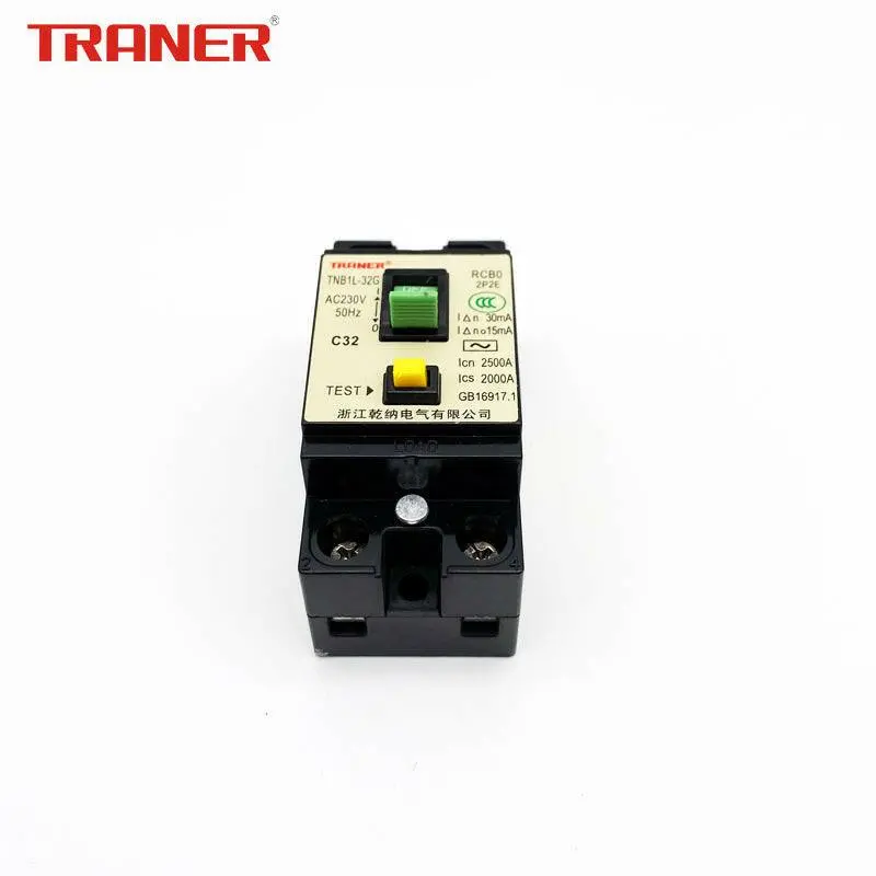 10ชิ้น Traner เซฟตี้เบรกเกอร์กันไฟดูด/กันไฟรั่ว มีสัญญาณไฟ 16A 25A 32A 40A รุ่น Tnb1l-32G 2
