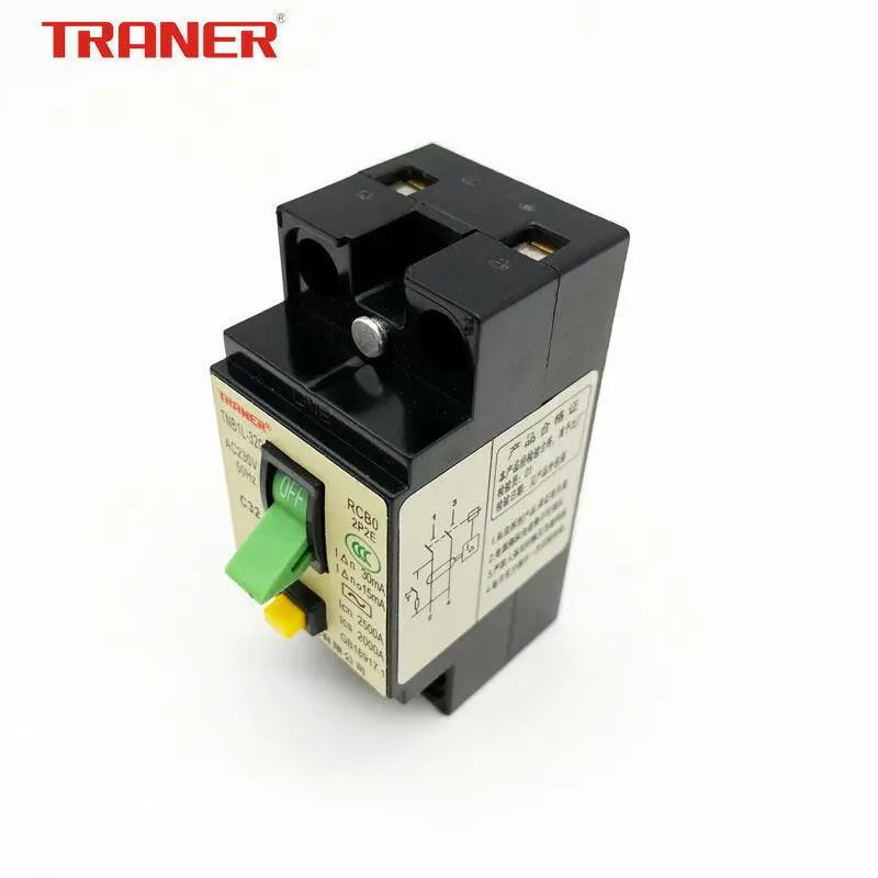 10ชิ้น Traner เซฟตี้เบรกเกอร์กันไฟดูด/กันไฟรั่ว มีสัญญาณไฟ 16A 25A 32A 40A รุ่น Tnb1l-32G 3
