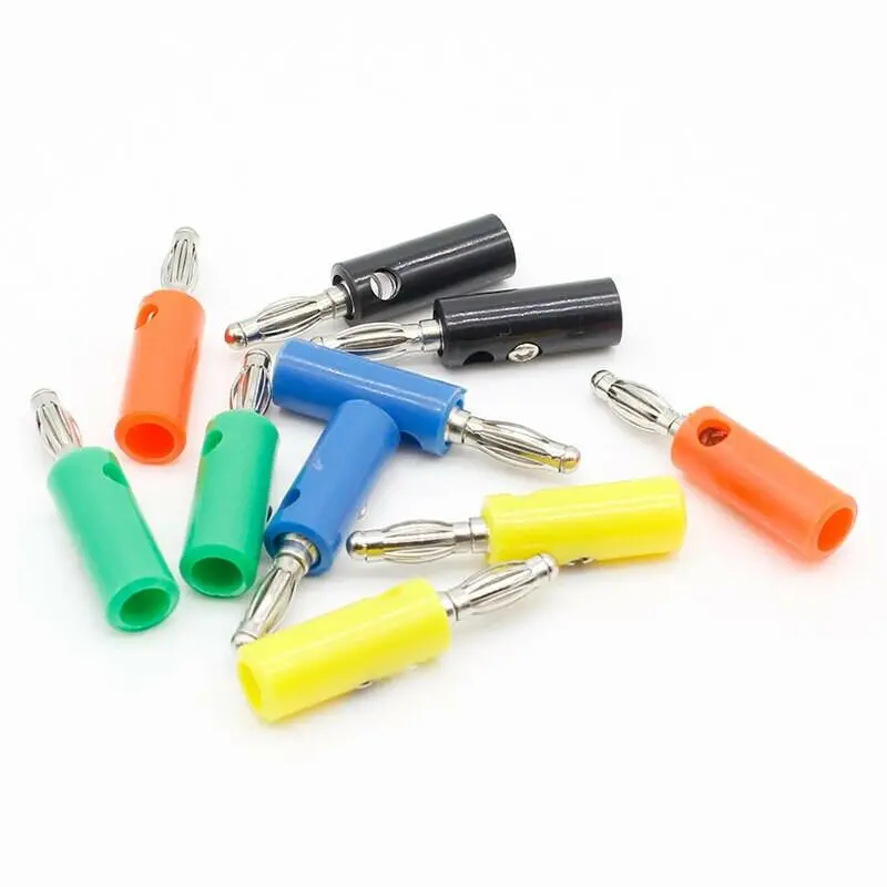 10 X Audio Speaker Screw Banana Gold Plate Plugs Connectors 4Mm 1