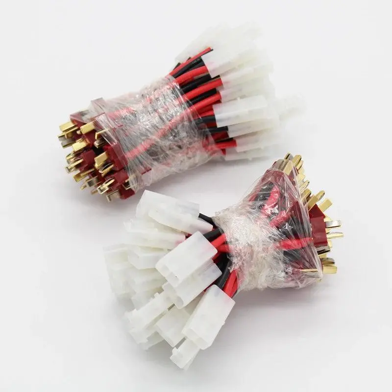 100 Pcs/Lot Tamiya Female To Dean Plug Male 14 Awg  60Mm Wire Connector 1
