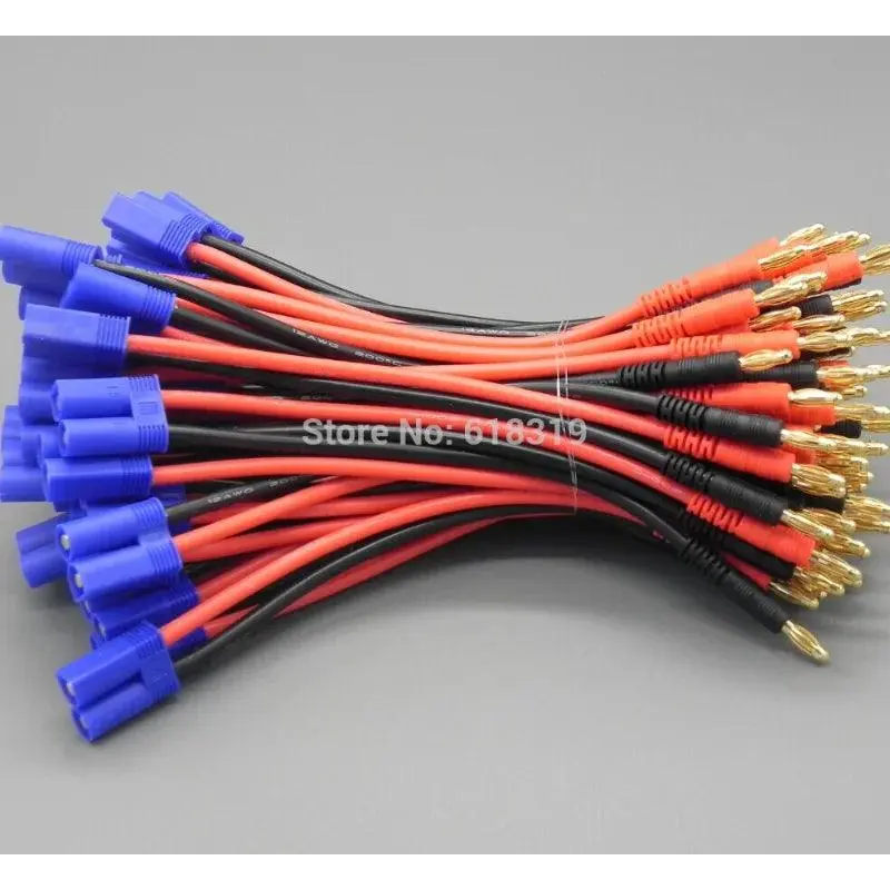 100 Sets = A Lot The High Quality Ec5 Connector To 4.0 Golden Banana Plug With Cable 14Awg 150Mm 1