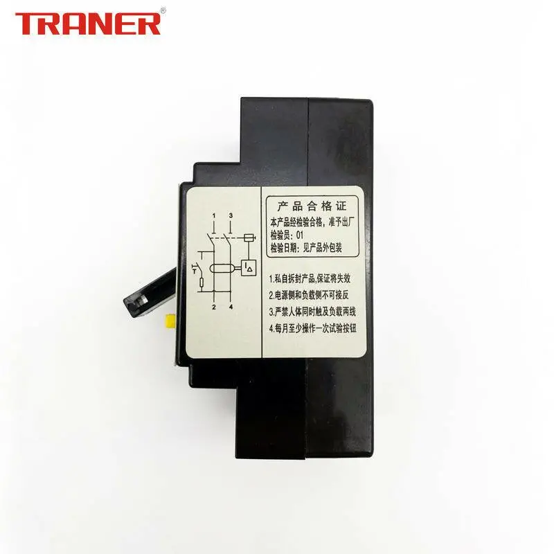 100ชิ้น Traner เซฟตี้เบรกเกอร์กันไฟดูด/กันไฟรั่ว มีสัญญาณไฟ 16A 25A 32A 40A รุ่น Trl-40 4