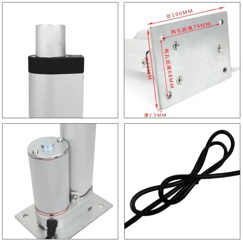 1000N Micro Linear Actuator Dc 24V 12V Telescopic Rod 20Mm 30Mm 50Mm 100Mm 400Mm Electric Lineal Actuador Lift Platform Table 2