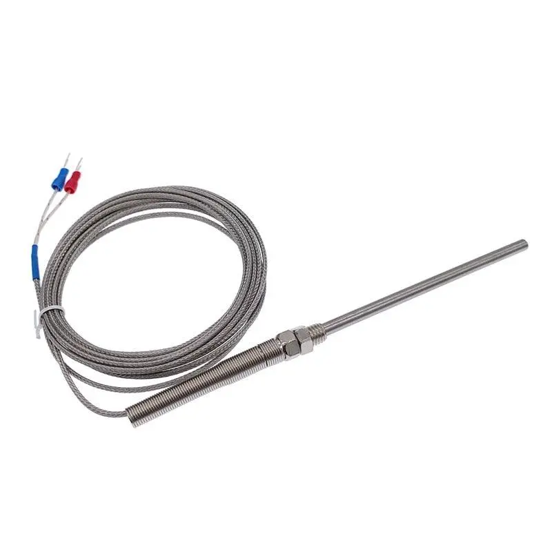 100Mm K Type Thermocouple Probe Type Thermocouple Sensor Stainless Steel 0-400℃ 1