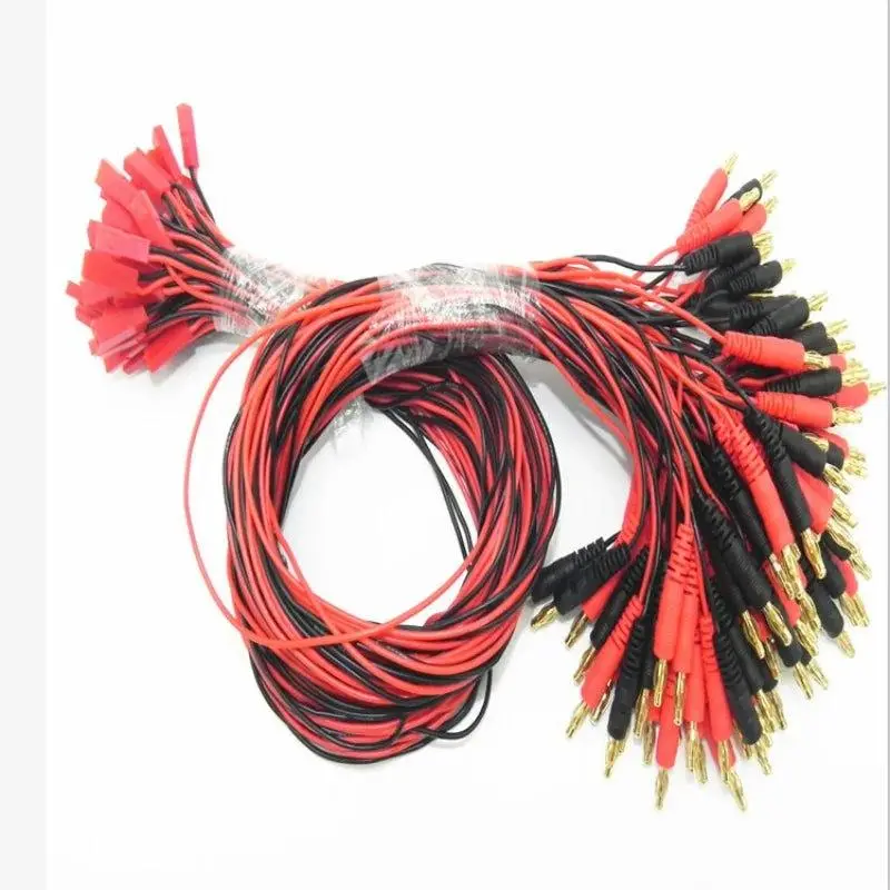 100Pcs/Lot Jst To 4.0Mm Banana Gold Plug For Diy Battery Part With 60Cm Long 22Awg Silicone Cable 1