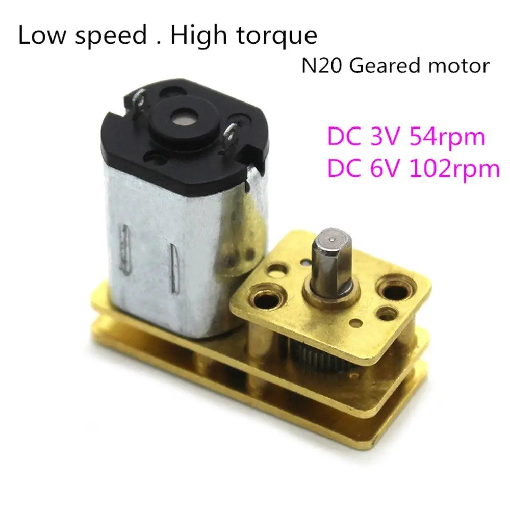 1024-N20 Geared Motor Slow High Torque Model Toy Motor 3Mm Shaft Diy Robot Dc 3V 6V Micro Electric Motors 1