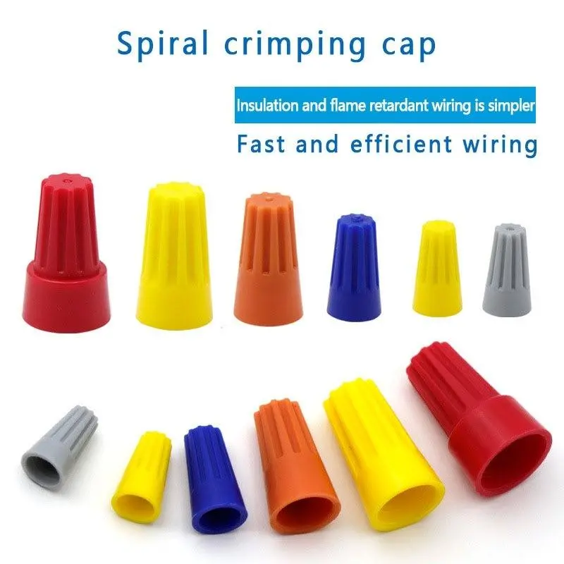 10/50/100Pcs Fast Connector Spring Cap Crimp End Terminal P1/2/3/4/6 Insulated Electrical Insert Splice Rotating Wire Connection 1