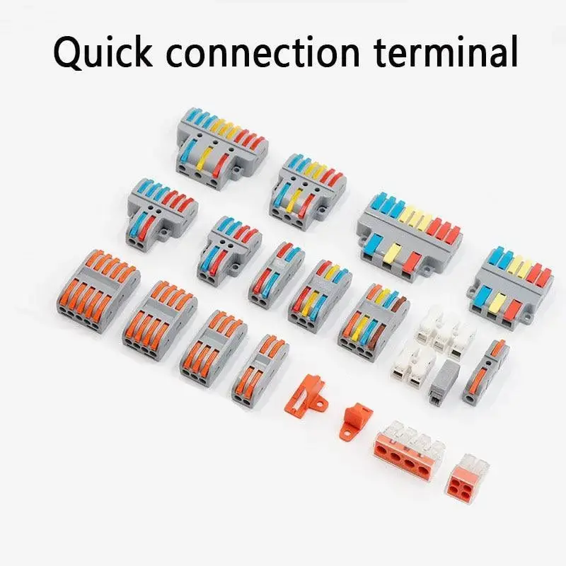 1/3/5/10Pcs Mini Quick Wiring Connectors Universal Compact Conductor Spring Splicing Wiring Connector Automotive Connectors 1