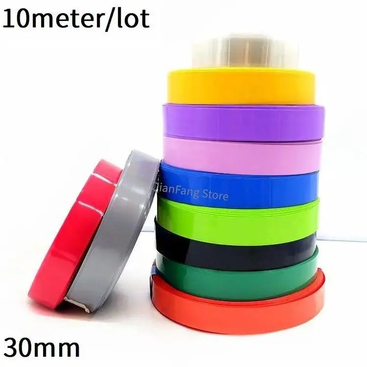 10M/Roll Pvc Heat Shrink Tube 30Mm Diameter/ Multicolor Optional 1