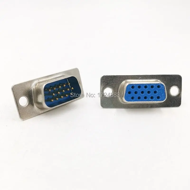 10Pcs Db15 Connector Core Vga Plug Connector 2Row 3 Row  Hole/Pin  Female Male Port Socket Adapter D Sub Dp15 1