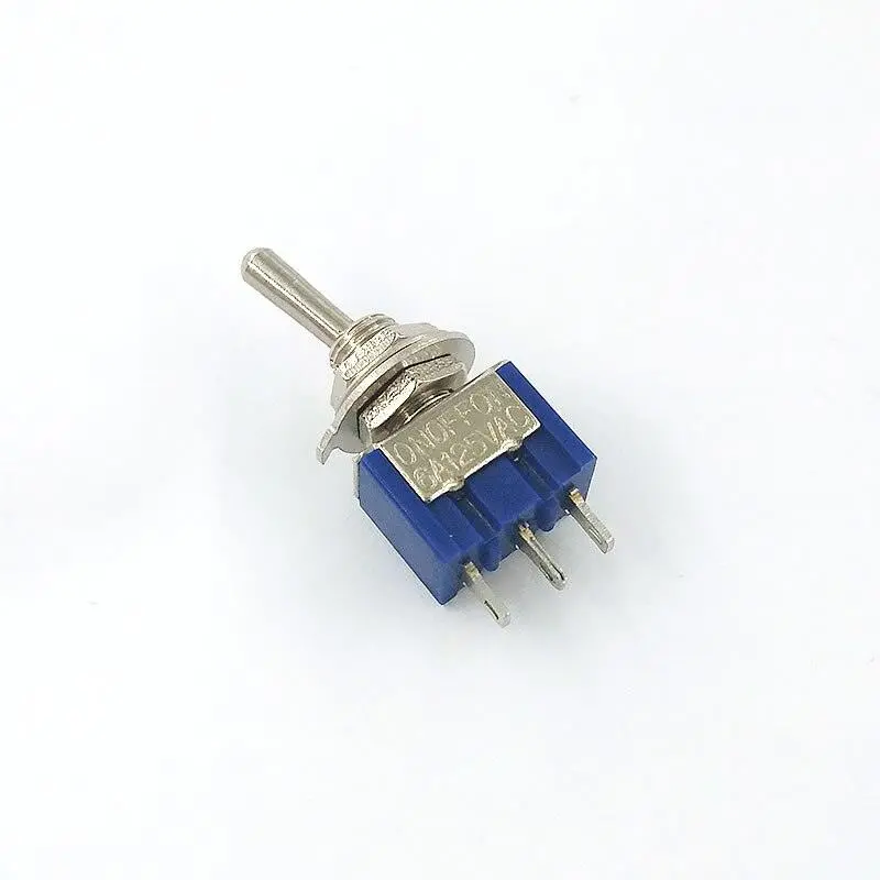 10Pcs Diy Toggle Switch On-Off-On 3 Pin 3 Position Mini Latching Mts-103 Ac 125V/6A 250V/3A Power Button Switch Spdt Car Auto 2