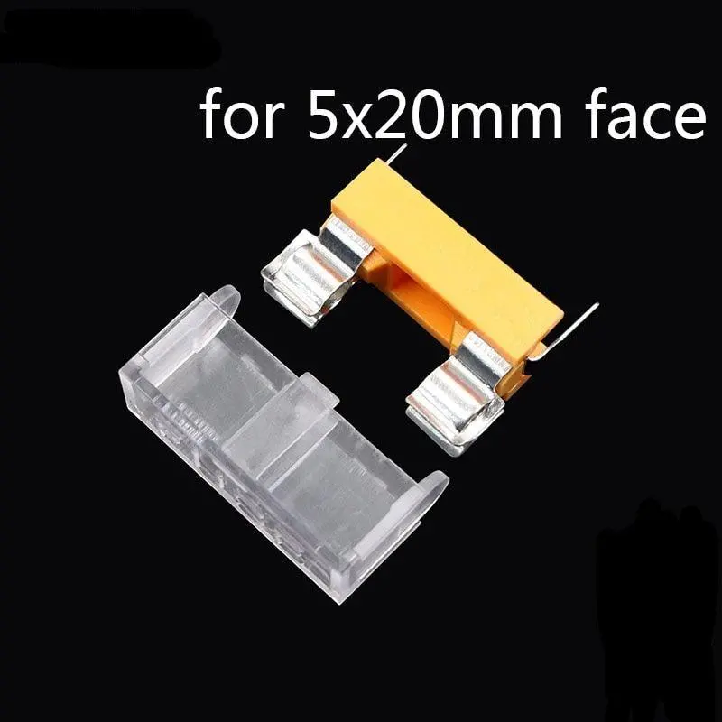 10Pcs Panel Mount Pcb For 5*20Mm Glass Tube Fuse Holder Case Cover 5X20mm Casing Mount Base Car Auto Motorcycle Mini Socket Plug 1
