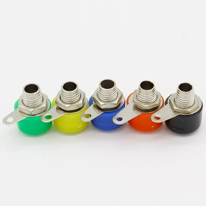 10Pcs/Lot 4Mm Banana Binding Post 4Mm Banana Socket Free Shipping 5Color/Lot 1