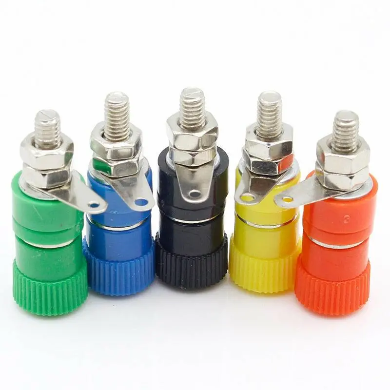 10Pcs/Lot Terminal Blocks 4Mm Amplifier Terminal Connector Binding Post Banana Plug Jack Mount 1