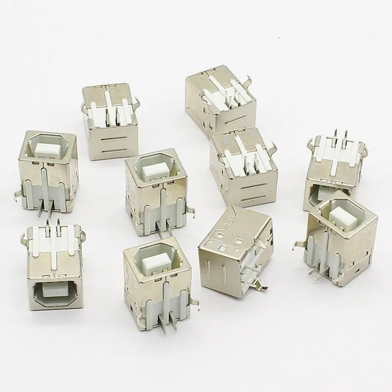 10Pcs/Lot Usb B Type Female Socket Connector G45 For Printer Data Interface Free Shipping 1