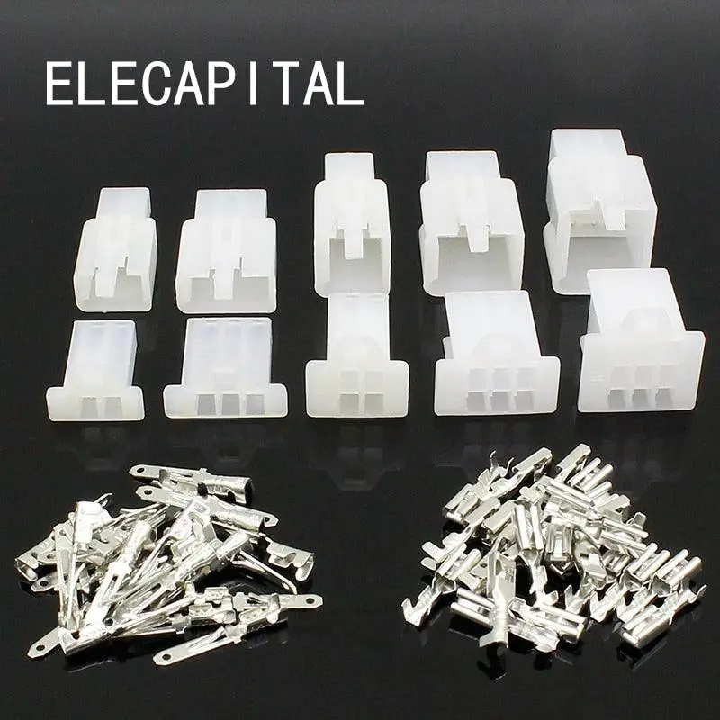 10Set/Lot 2.8Mm 1/2/3/4/6/9 Pin Automotive Electrical Wire Connector Male Female Cable Terminal Plug Kits Motorcycle Ebike Car 1