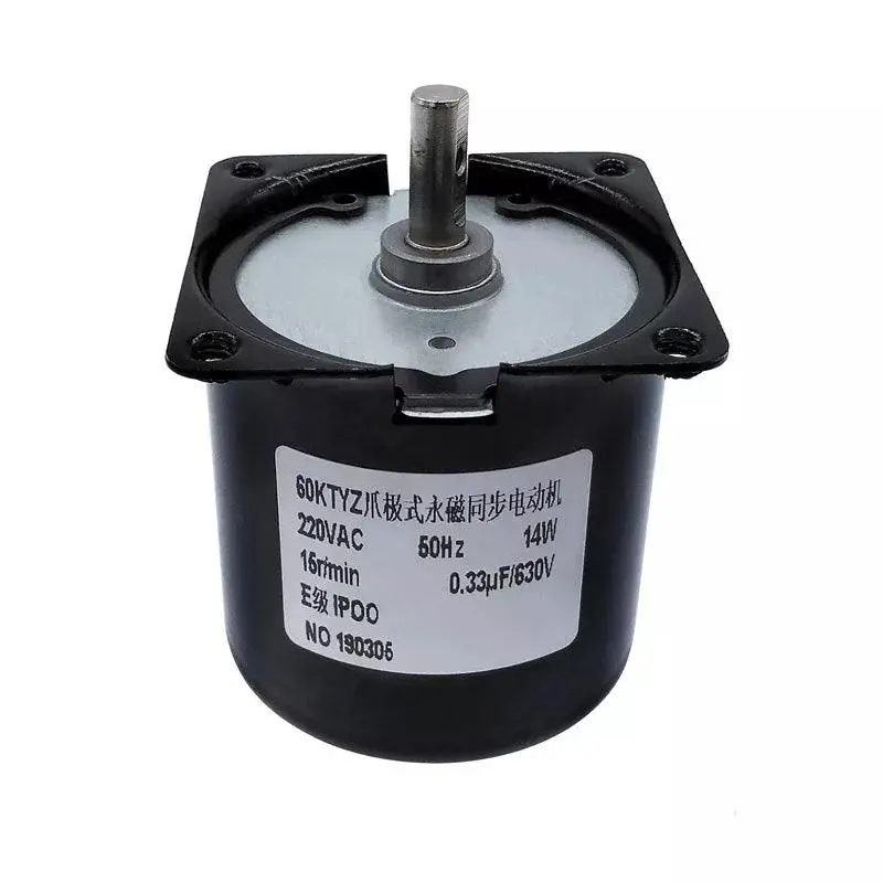 110V 220V Ac 14W Micro Gear Motor 60Ktyz 50Hz Permanent Magnet Synchronous Motor Low Speed 2.5 5 10 15 20 30 50 60 80 110 Rpm 1