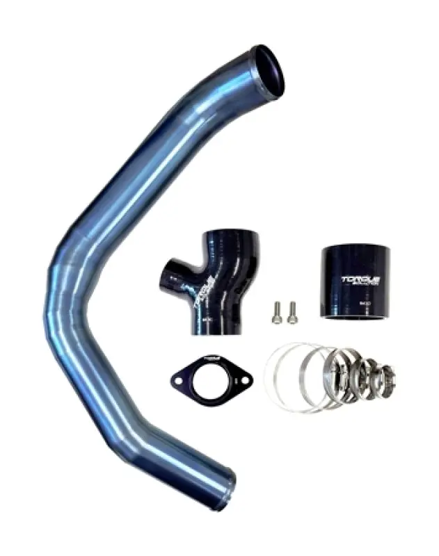 Torque Solution 15-21 Subaru Wrx Top Mount Charge Pipe - Titanium Burnt Blue 1