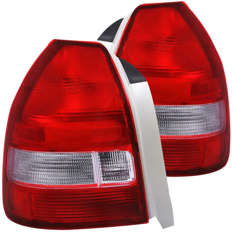 Anzo 1996-2000 Honda Civic Taillights Red/Clear 1