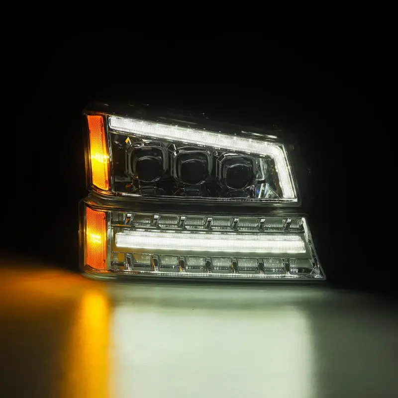 Alpharex 03-06 Chevy Silverado 1500/2500Hd/3500Hd/Avalanche Chrome Nova Led Proj Headlights 2