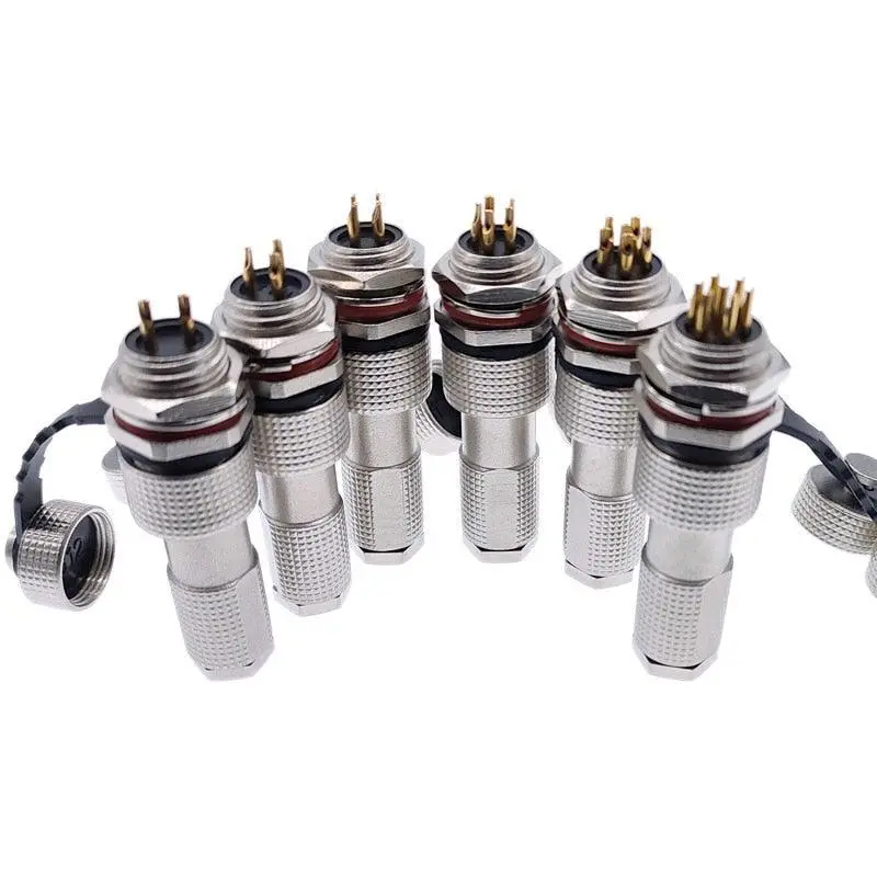12G Metal Connector Gx12 Copper Contact Ip68 2Pin3pin4pin5pin6pin7pin Plug & Socket Waterproof G12 Connectors 1