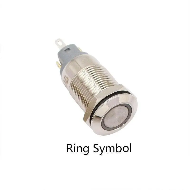 Earu -12Mm Instantaneous Latching Flat Metal Switch Waterproof 3