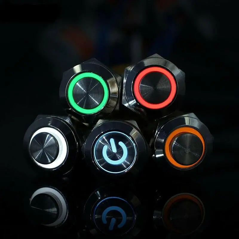 Earu -12Mm Instantaneous Latching Flat Metal Switch Waterproof 6
