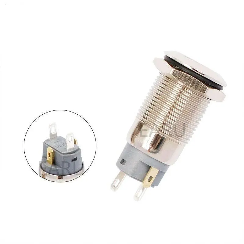 Earu -12Mm Instantaneous Latching Flat Metal Switch Waterproof 8