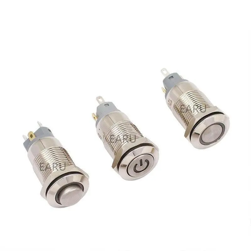 Earu -12Mm Instantaneous Latching Flat Metal Switch Waterproof 9