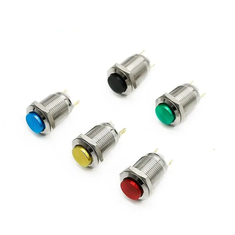 Earu -12Mm Waterproof Momentary Metal Push Button Switch Stainless Steel 1