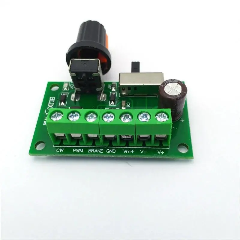 12V 24V Dc Brushless Motor Controller Bldc 6V-30V 3A 90W Electric Motors Pwm Speed Brake Reversed Cw Ccw Mini Regulator Engine 1