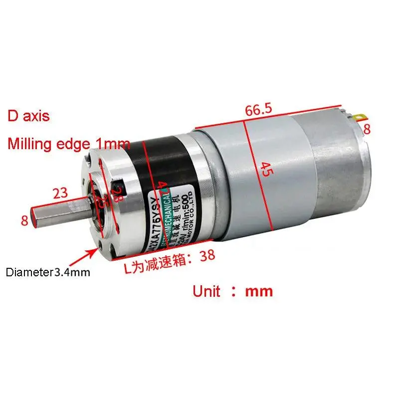 12V 24V Planetary Gear Dc Motor 775 Cw Ccw Adjustable Reducer Speed Pwm Motor 10Rpm-500Rpm 3