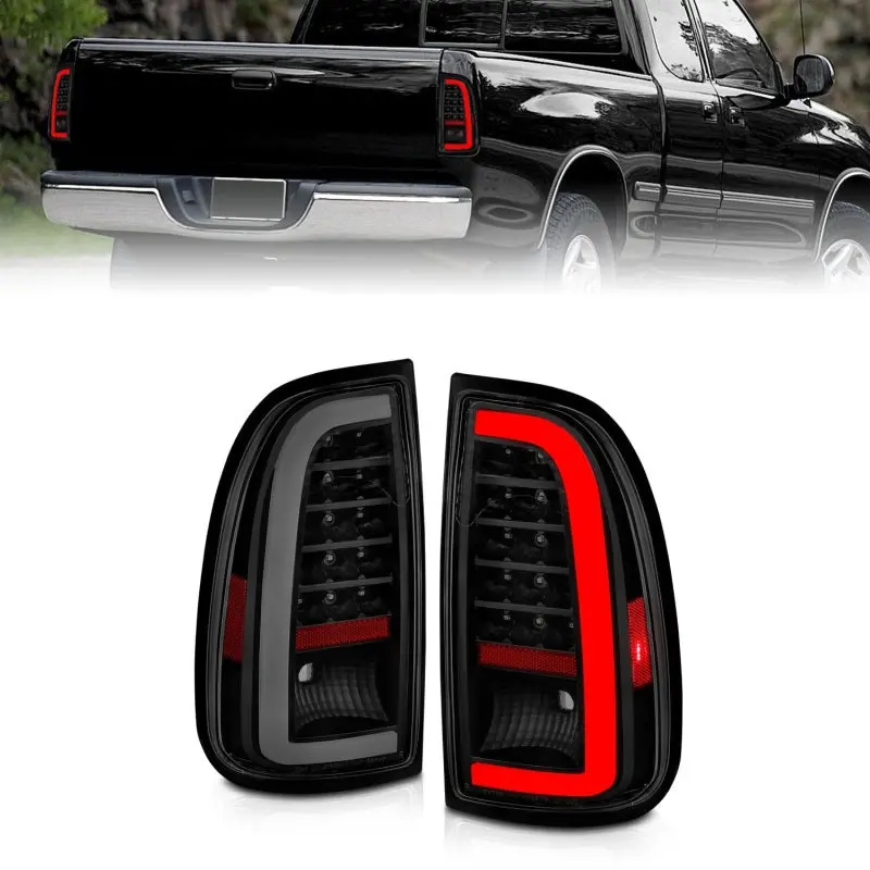 Anzo 00-06 Toyota Tundra (Std. Bed/Reg Cab) Led Taillights W/Light Bar Black Housing Smoke Lens 1