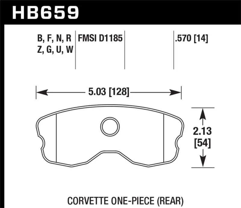 Hawk 10-12 Chevy Corvette Grand Sport / 06-12 Corvette Z06 Rear Race Dtc-70 Brake Pads 1