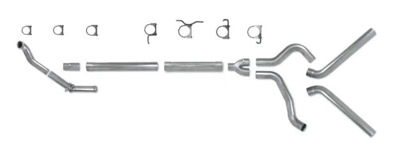 Diamond Eye Kit 4In Tb Mflr Rplcment Pipe Dual Ss 94-97 5 7 3L F250/F350 Pwrstroke Nfs W Carb Stds 1